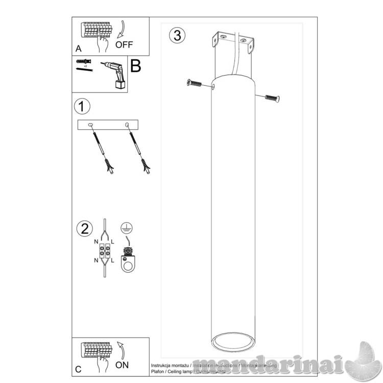 Šviestuvas Lagos 40 balta 7