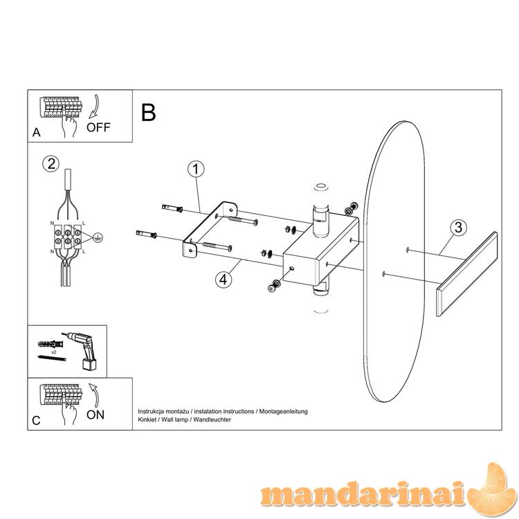 Sieninis šviestuvas Salia