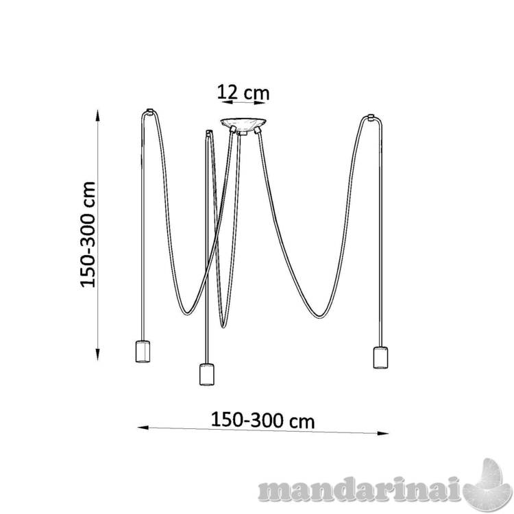 Liustra edison 3 juodas 3