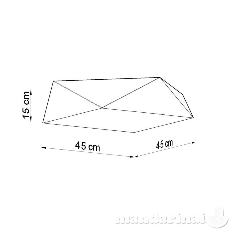 Šviestuvas hexa 45 baltas 3