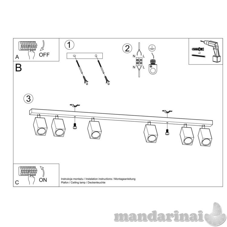 Lubinis šviestuvas Keke 6 ąžuolas 4