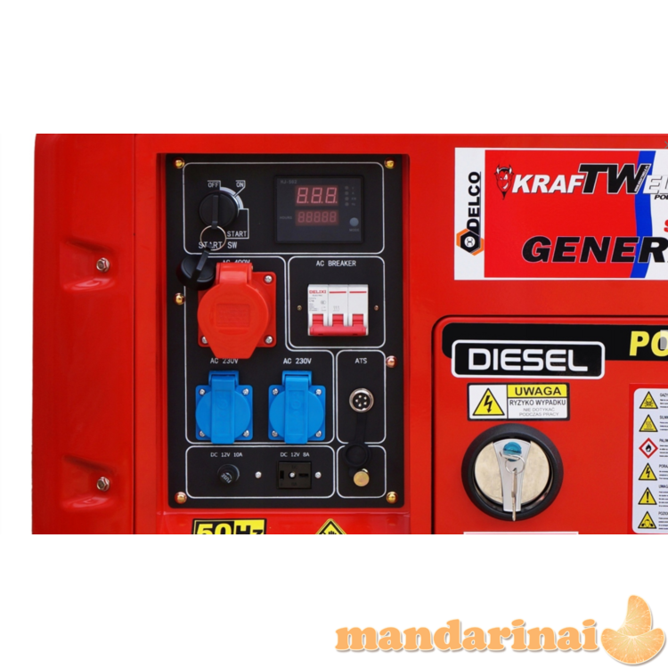 Trifazis dyzelinis elektros generatorius 