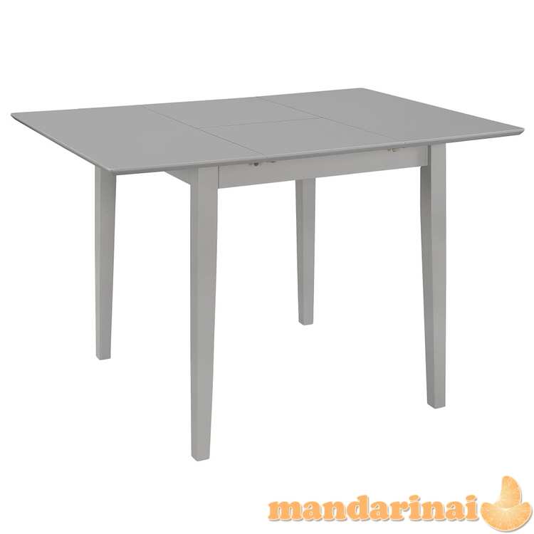 Išskleidž. valg. stalas, pilkas, (80x120)x80x74 cm, mdf
