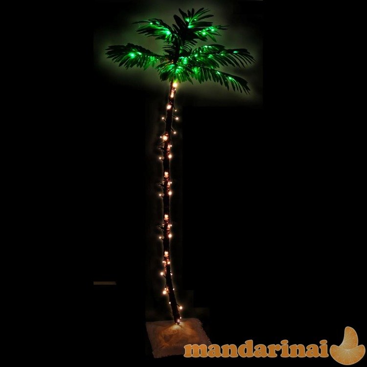Palmė su 96 šiltomis baltomis led lemputėmis, 180cm