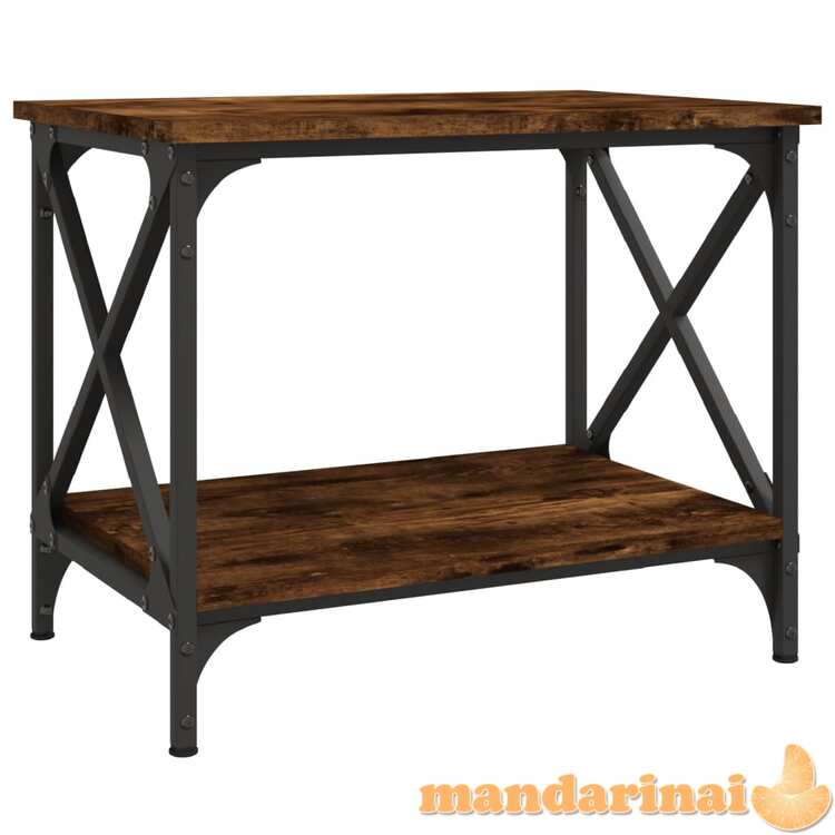 Šoninis staliukas, rudas ąžuolo, 55x38x45cm, apdirbta mediena