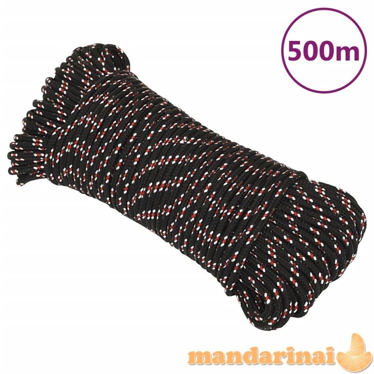 Valties virvė, juodos spalvos, 3mm, 500m, polipropilenas