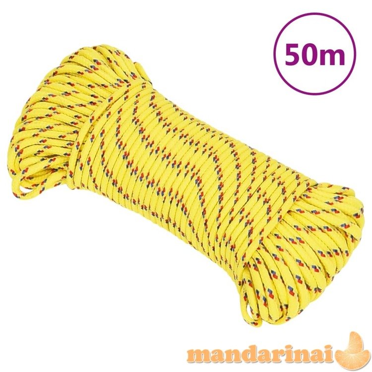 Valties virvė, geltonos spalvos, 4mm, 50m, polipropilenas
