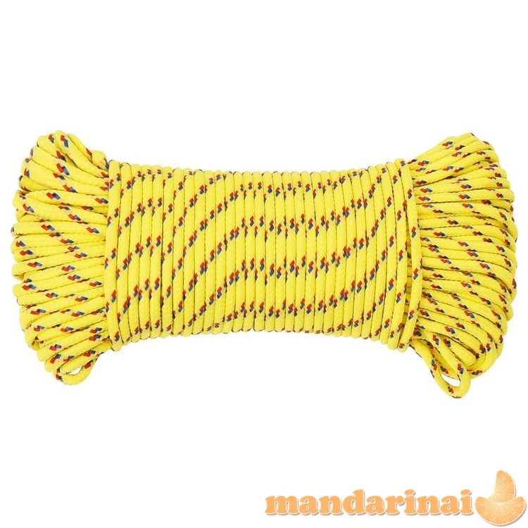 Valties virvė, geltonos spalvos, 4mm, 50m, polipropilenas