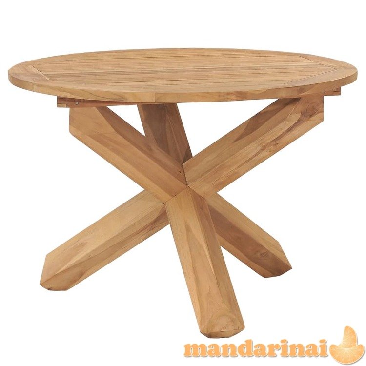 Sodo valgomojo stalas, 110x75cm, tikmedžio medienos masyvas