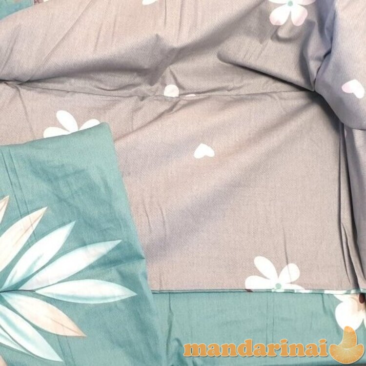 Trijų dalių dvipusis patalynės komplektas "Tropikai", 200x220 cm