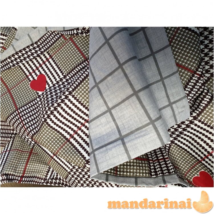 Trijų dalių dvipusis patalynės komplektas "Klasika", 200x220 cm