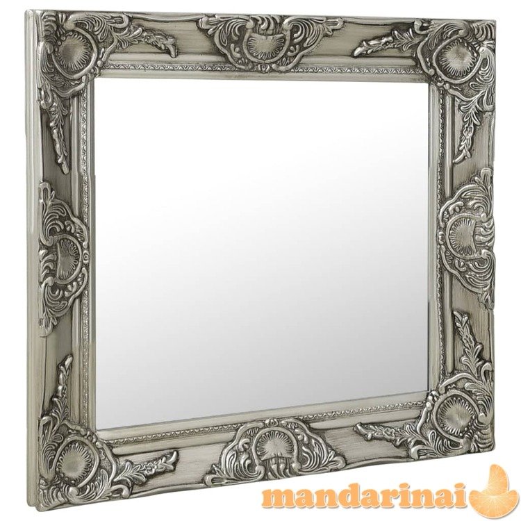 Sieninis veidrodis, sidabrinis, 50x50cm, barokinis stilius