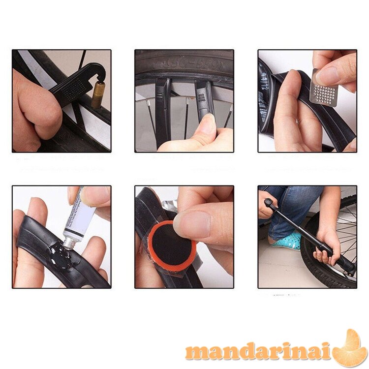 Kelioninis dviračio remonto rinkinys su dėklu 