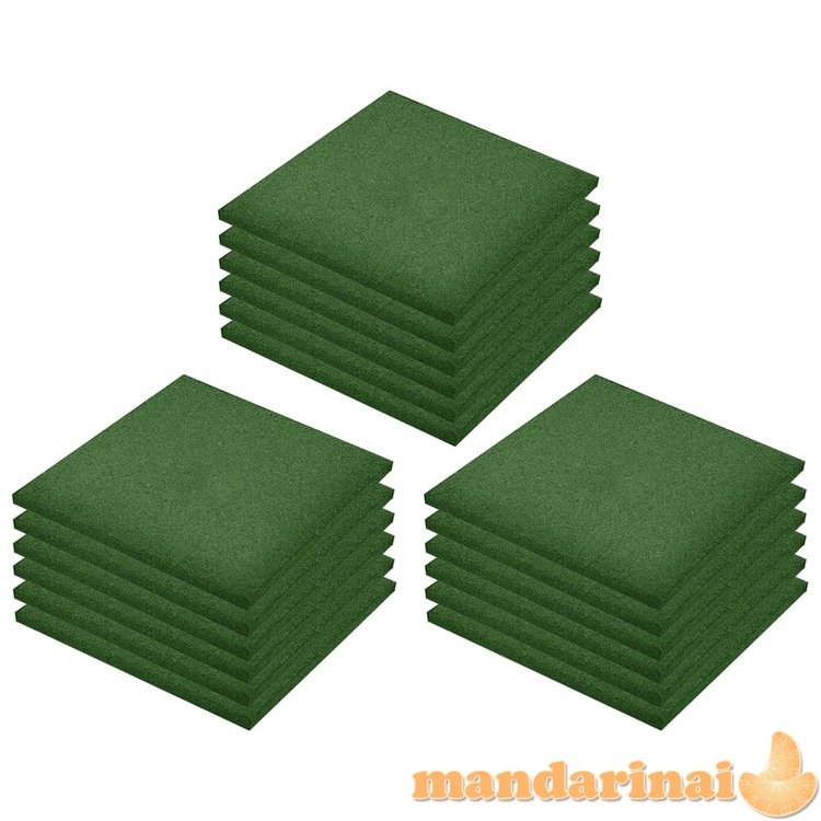 Plytelės apsaugai nuo kritimo, 18vnt., žalios, 50x50x3cm, guma