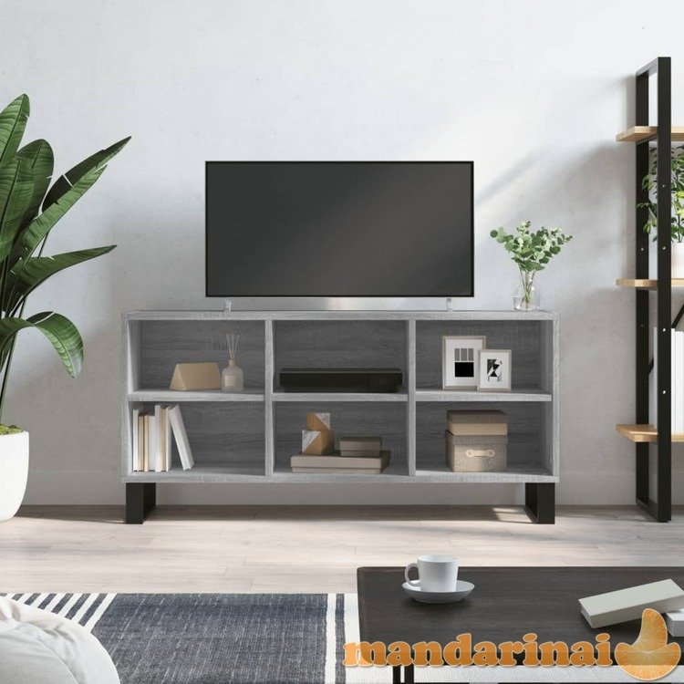 Televizoriaus spintelė, pilka ąžuolo, 103,5x30x50cm, mediena