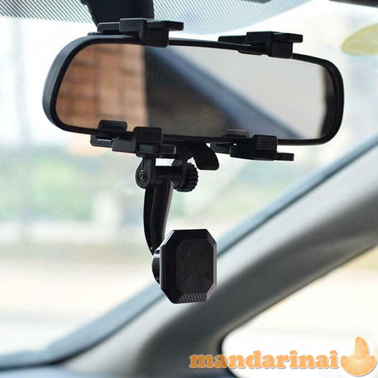 Prie automobilio veidrodėlio tvirtinamas telefono laikiklis