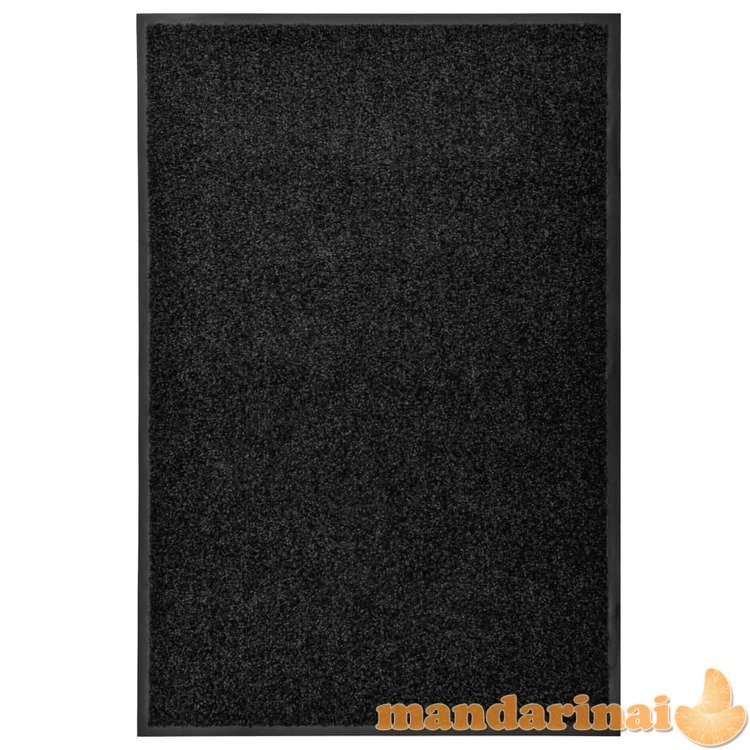 Durų kilimėlis, juodos spalvos, 60x90cm, plaunamas