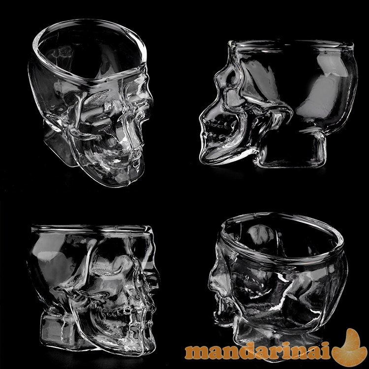 Kaukolės formos taurelės