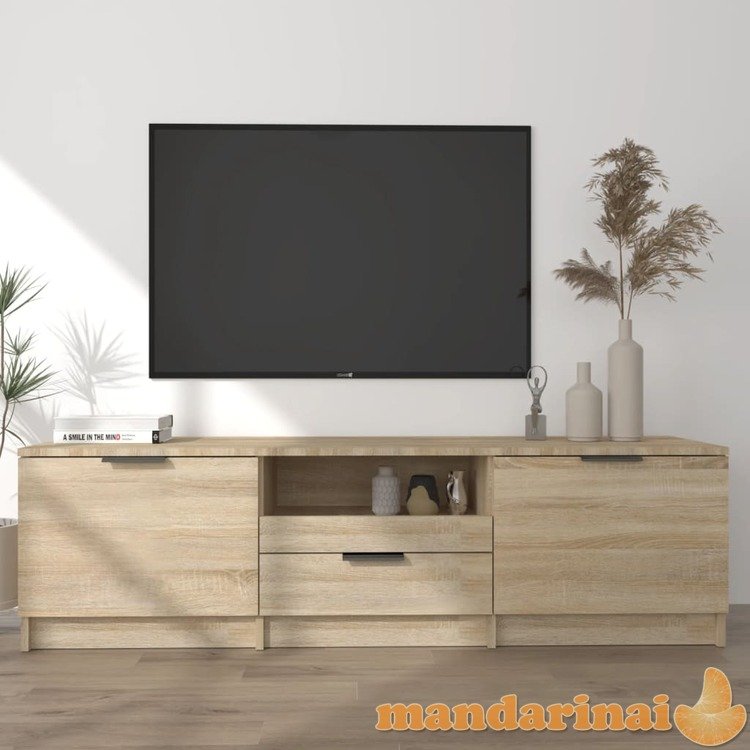 Televizoriaus spintelė, ąžuolo, 140x35x40cm, apdirbta mediena