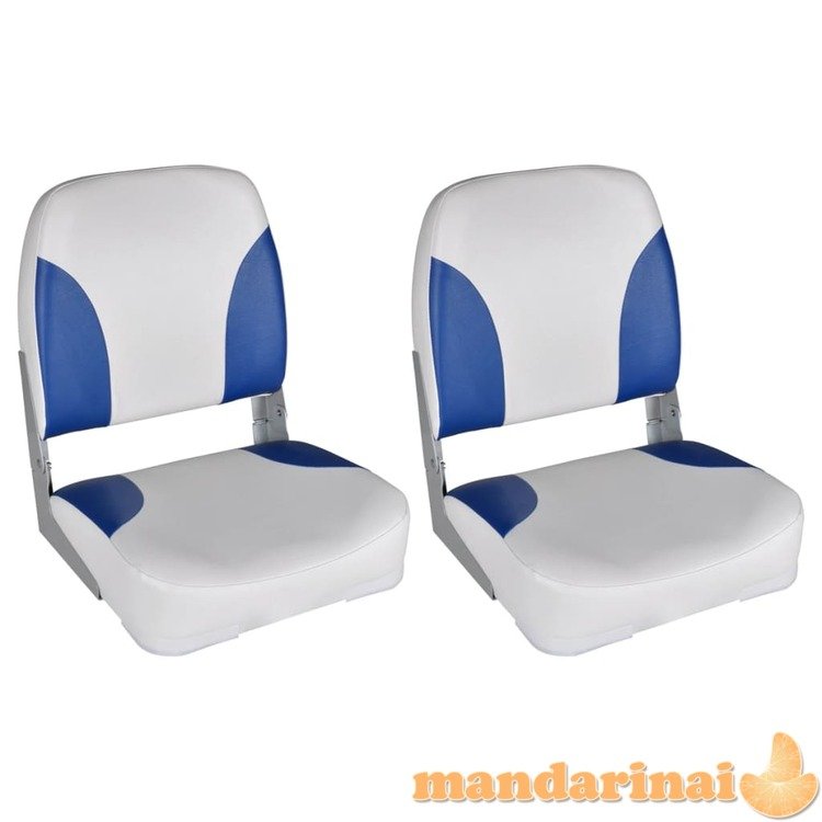 Valties sėdynės, 2 vnt., baltos ir mėlynos sp., 41x36x48cm