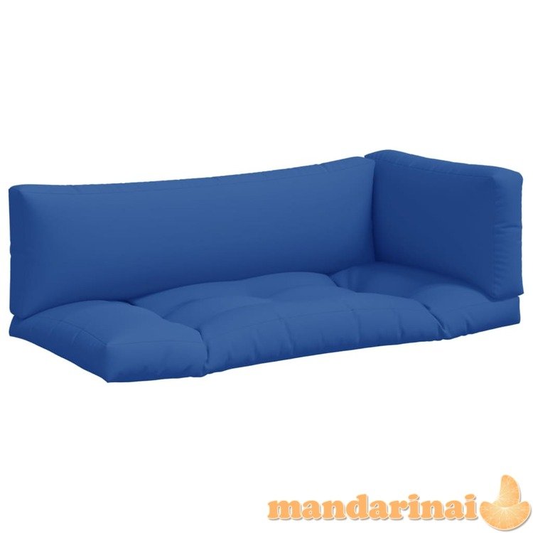 Pagalvėlės sofai iš palečių, 3vnt., karališkos mėlynos spalvos