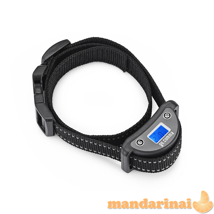 Pakraunamas 3 režimų anti-lojimo antkaklis su LCD ekranu