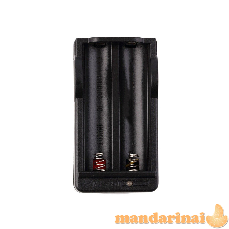 2 vietų 18650 baterijų - akumuliatorių pakrovėjas