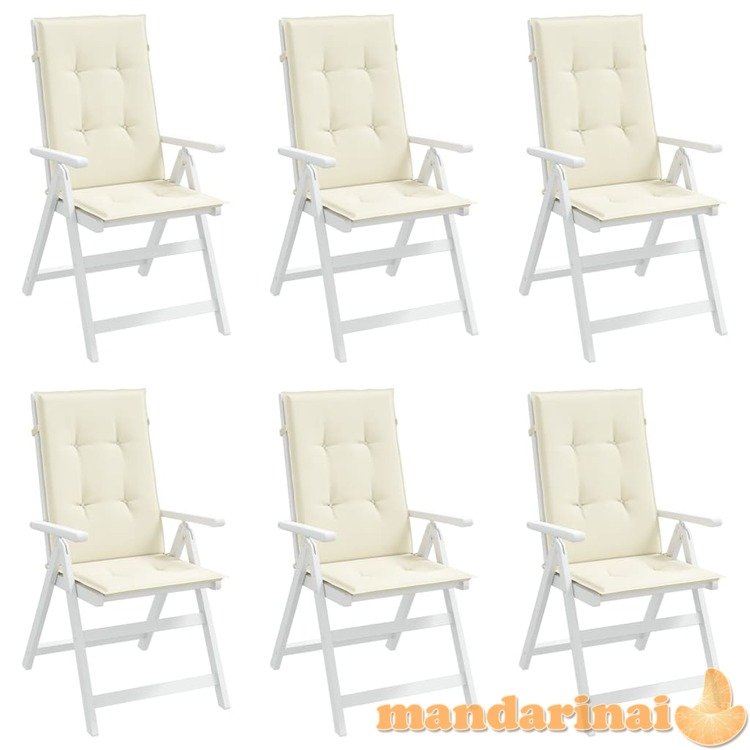 Sodo kėdės pagalvėlės, 6vnt., kreminės spalvos, 120x50x4cm