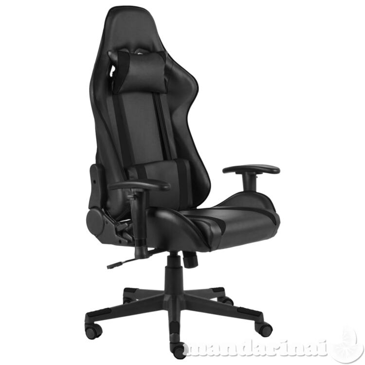Pasukama žaidimų kėdė, juodos spalvos, pvc