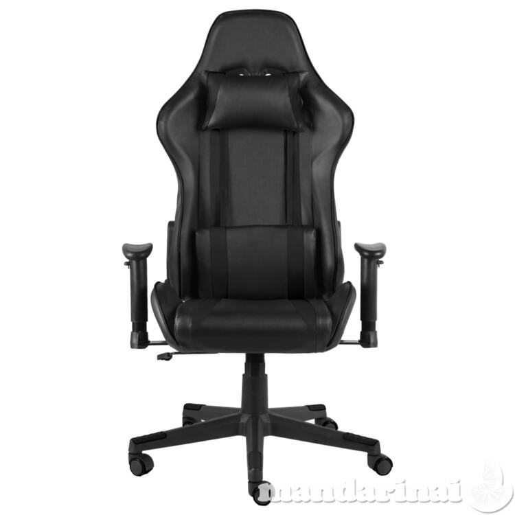 Pasukama žaidimų kėdė, juodos spalvos, pvc