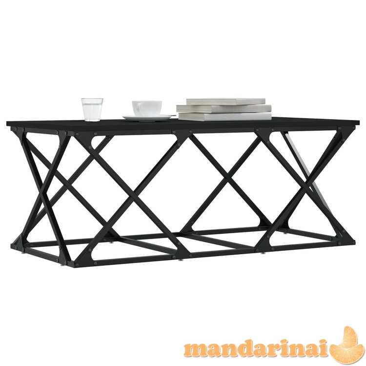 Kavos staliukas, juodos spalvos, 100x49x40cm, apdirbta mediena