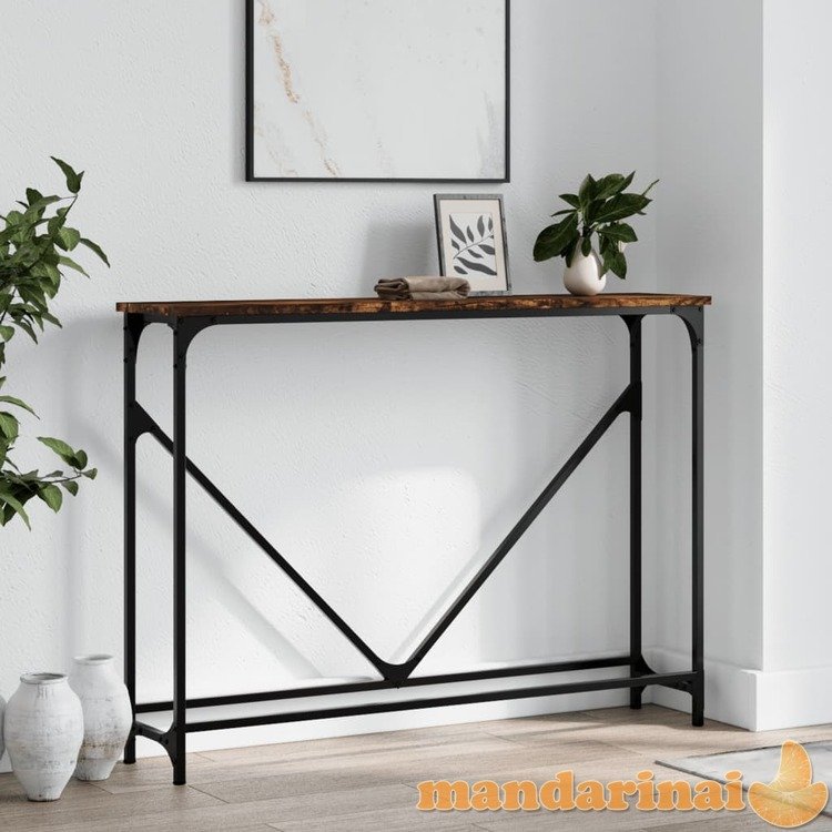 Konsolinis staliukas, dūminio ąžuolo, 102x22,5x75cm, mediena
