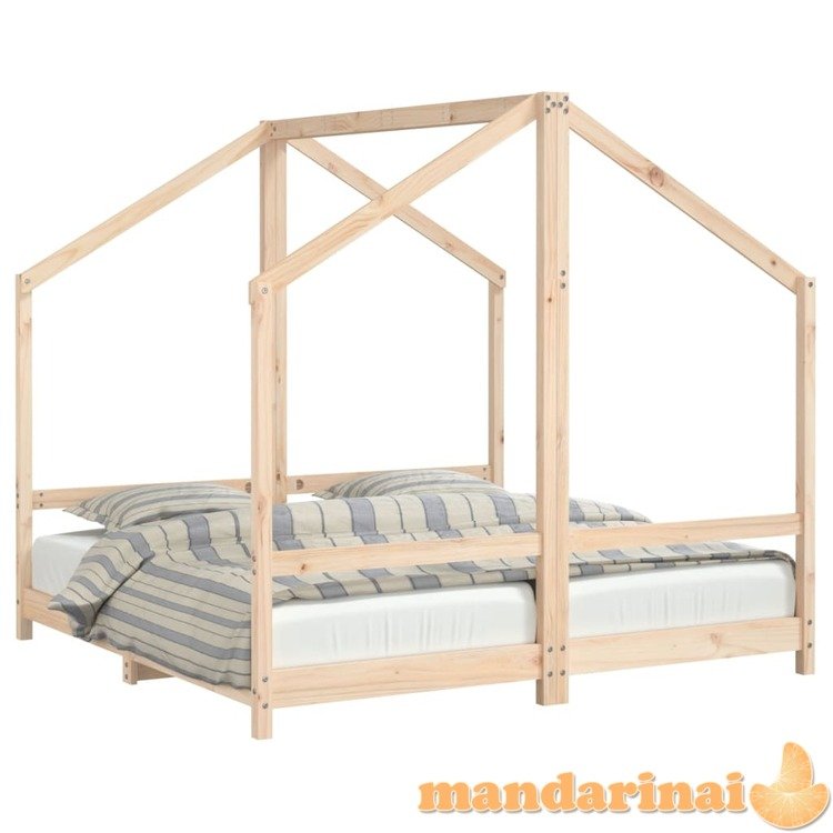 Vaikiškos lovos rėmas, 2x(80x160)cm, pušies medienos masyvas