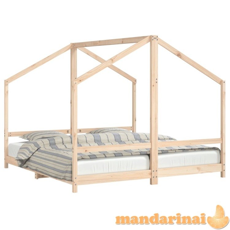 Vaikiškos lovos rėmas, 2x(90x190)cm, pušies medienos masyvas