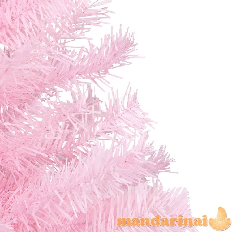 Dirbtinė kalėdų eglutė su žaisliukais, rožinė, 180cm, pvc