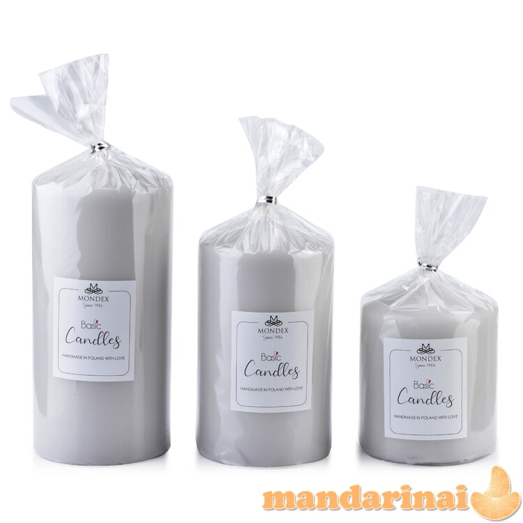 Klasikinė žvakė „Clean Clean“ 8xh14cm pilka 1