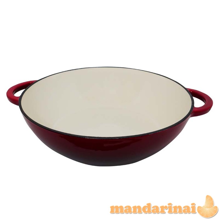 Apvalus emaliuotas ketaus puodas 