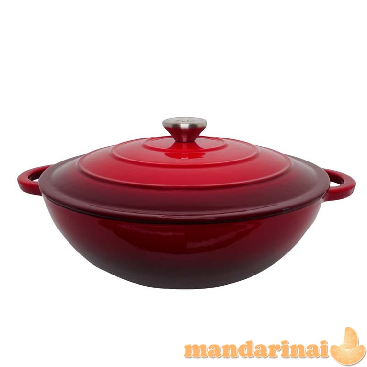 Apvalus emaliuotas ketaus puodas 