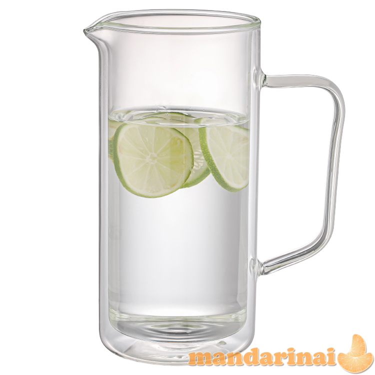 Dvisienis stiklinis ąsotis Zyle 1000 ml