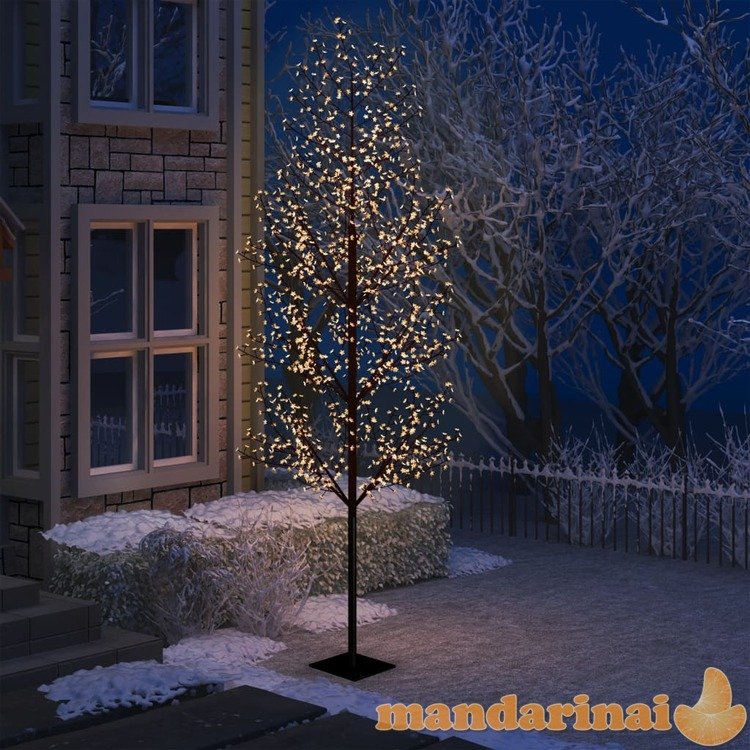 Kalėdinis medis su led lemputėmis, 400cm, su vyšnių žiedais