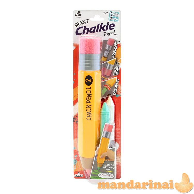 CHALKIE Gigantiškas pieštukas su kreidelėmis