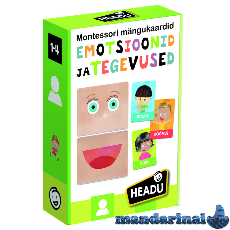 HEADU Flashcards Emotions and Actions Montessori (In Estonian lang.)