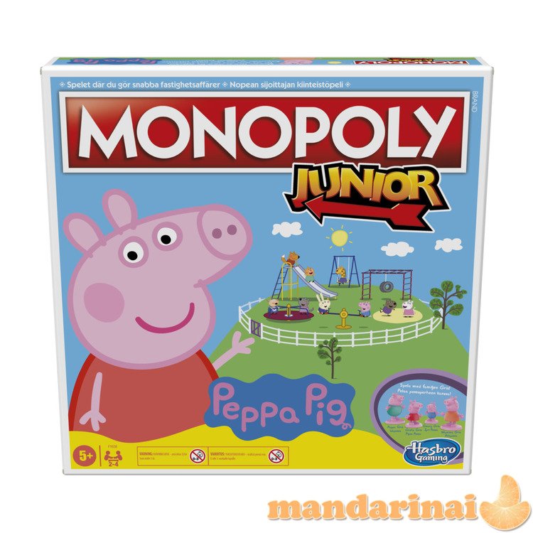 MONOPOLY Board game Junior Peppa Pig (In Finnish and Swedish lang.)