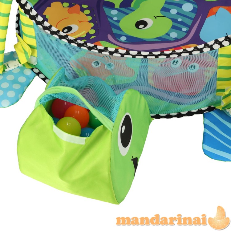 Mokomasis kilimėlis 3 viename vėžlys, didelis 0+ 30 kamuoliukų