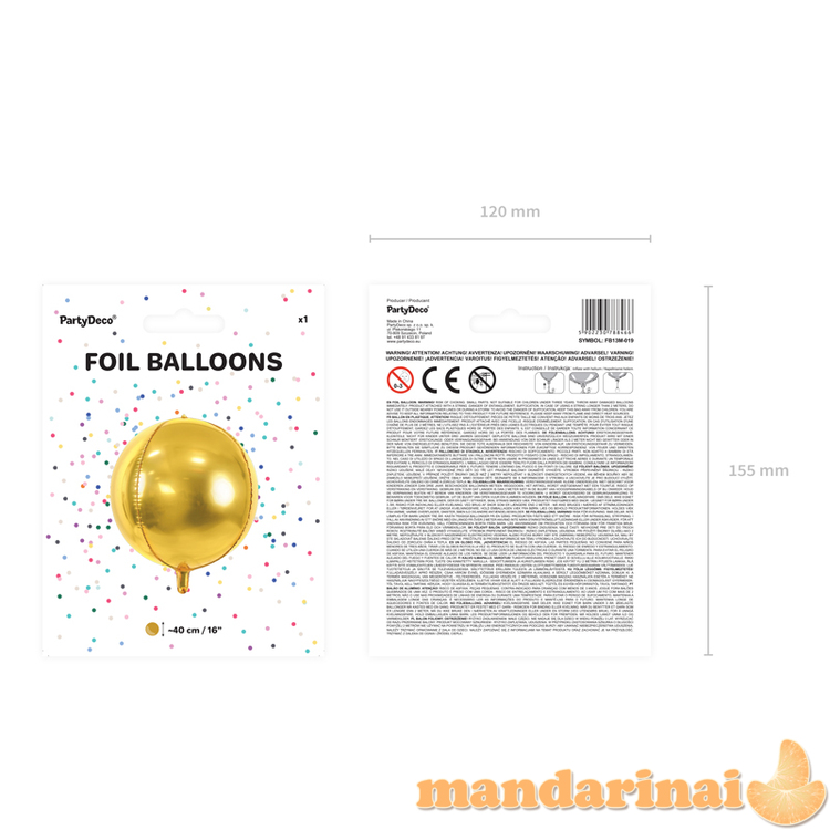 Folinis balionas - auksinis