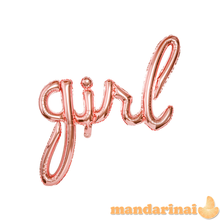 Foil balloon Girl, rose gold, 77x70cm