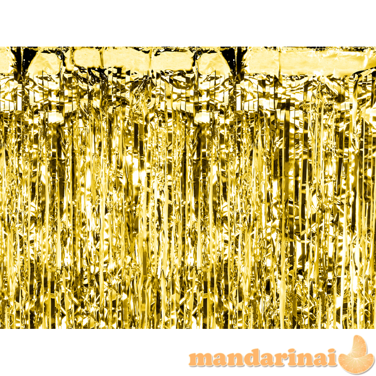 Party curtain, gold, 0.9 x 2.5m