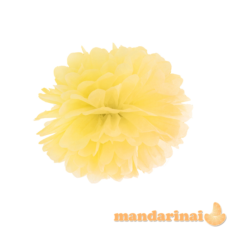 Tissue paper Pompom, yellow, 25cm