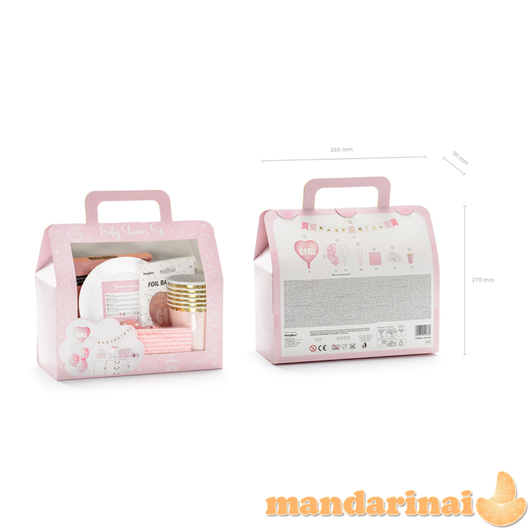 Party decorations set - It s a girl (1 pkt / 49 pc.)