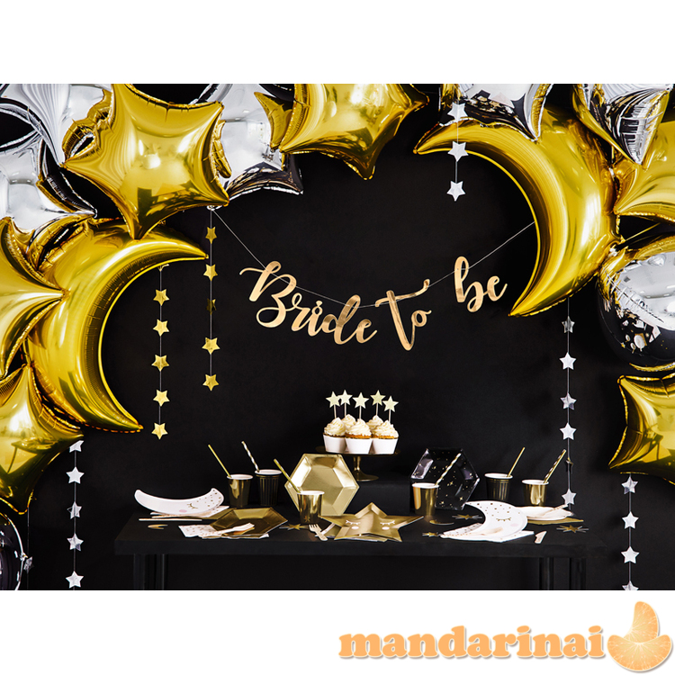 Cupcake toppers - Stars, gold, 11.5cm (1 pkt / 6 pc.)